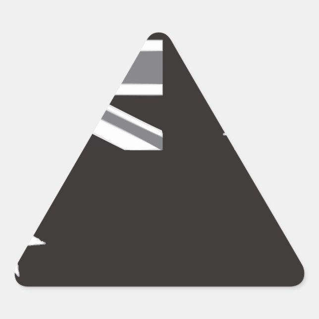 Adesivo Triangular Sinalizador australiano preto e branco (Frente)