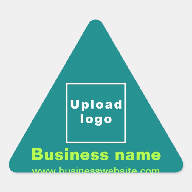 Adesivo Triangular Site comercial no Teal Green Triangle Sticker (Frente)