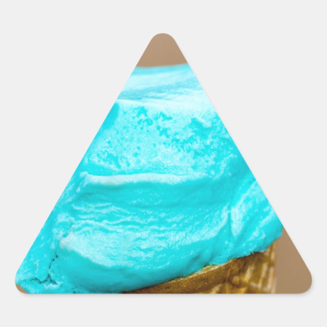 Adesivo Triangular Sorvete com macro waffle (Frente)