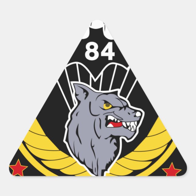 Adesivo Triangular SPETSNAZ das Forças Aéreas 84.º Recon Independente (Frente)