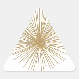 Adesivo Triangular Sputnik Dourado Starburst