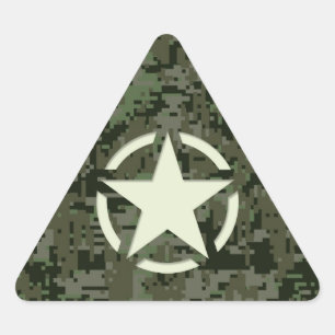 Adesivo Triangular Star Stencil Digital Woodland