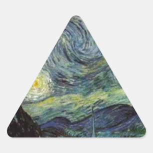 Adesivo Triangular Starry Night - van Gogh
