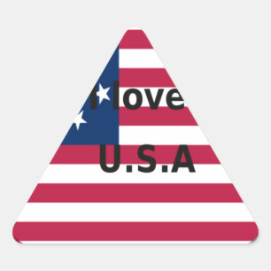Adesivo Triangular Stars & Stripes & Love: Um Design Patriótico dos E