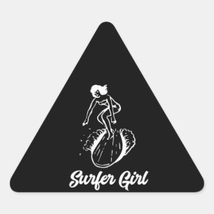 Adesivo Triangular Sulfing Lover Cooler Surfing Girl