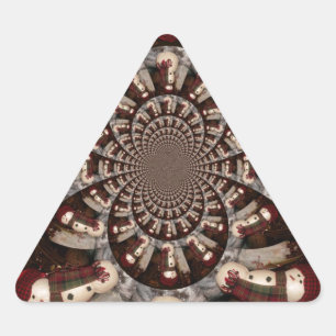 Adesivo Triangular Surpreendente Snowman