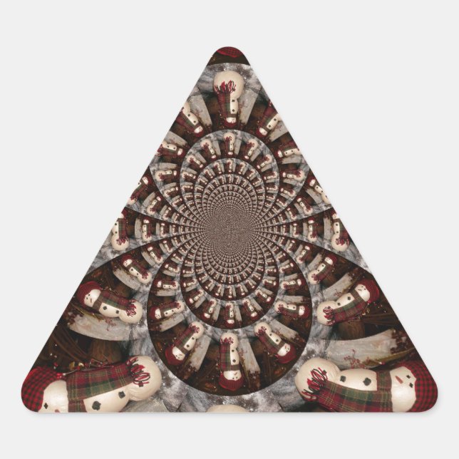 Adesivo Triangular Surpreendente Snowman (Frente)
