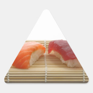Adesivo Triangular Sushi Japonês Delicioso Comida Asiática Yummy
