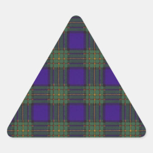 Adesivo Triangular Tartan do Scottish da xadrez do clã de Maclaren