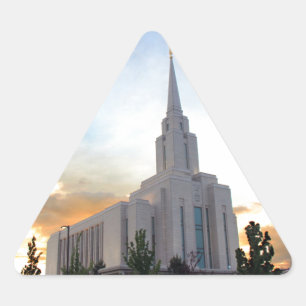 Adesivo Triangular templo mórmon Oquirrh Mountain Utah LDS