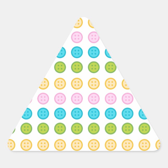 Adesivo Triangular Tendência dos acessórios do padrão do botão azul r (Frente)