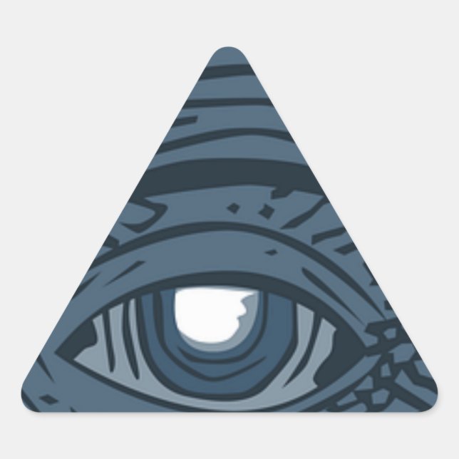 Adesivo Triangular Teórico da Conspiração Illuminati Pyramid Olho (Frente)