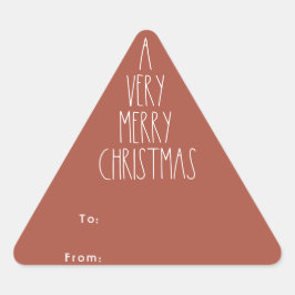 Adesivo Triangular Terracotta Red Boho Presente de Natal