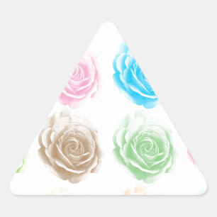 Adesivo Triangular Teste padrão colorido dos rosas