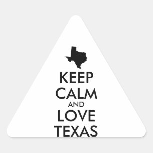 Adesivo Triangular TEXAS DE AMOR E CALMA personalizáveis
