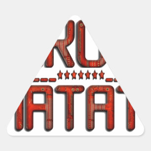 Adesivo Triangular Texto Incrível e Impressionante de Matata Red Haku