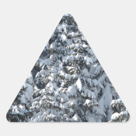 Adesivo Triangular Textura de árvore de abertura de neve