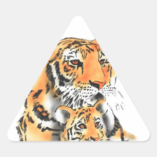 Adesivo Triangular Tigress e Cub