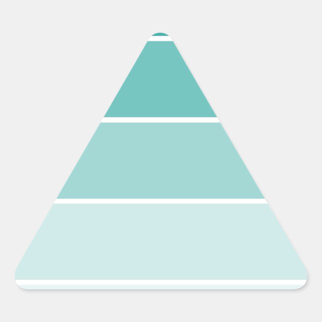 Adesivo Triangular Tinta Azul Turquesa (Frente)