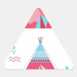 Adesivo Triangular tipi rosa