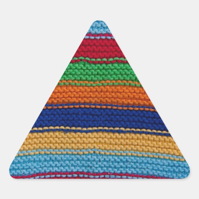 Adesivo Triangular Tiras coloridas de malha (Frente)