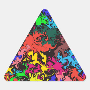 Adesivo Triangular Torres Coloridos abstrato /