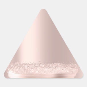 Adesivo Triangular Traços de Linhas do Nome de Noiva Rose Blush
