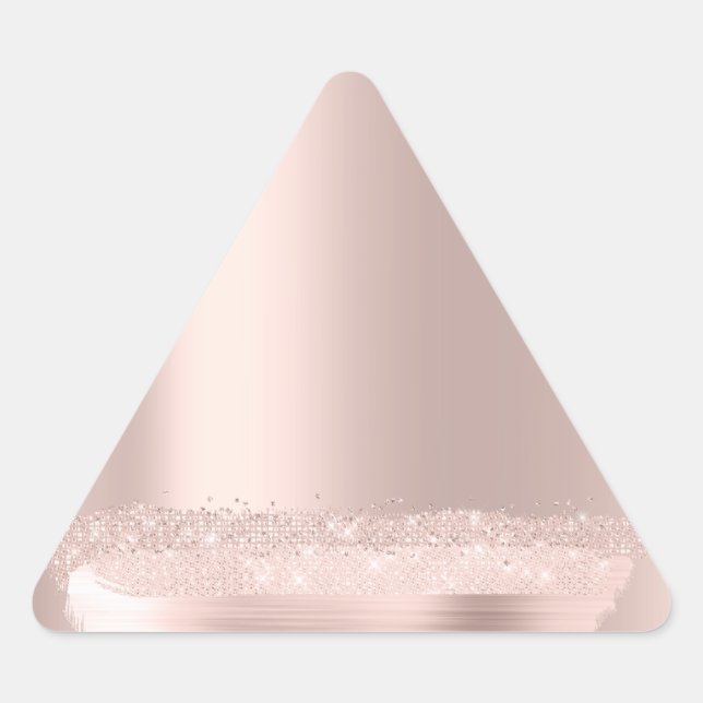 Adesivo Triangular Traços de Linhas do Nome de Noiva Rose Blush (Frente)