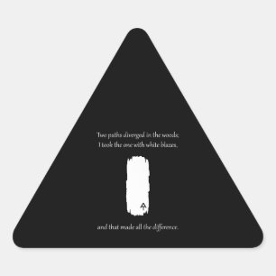 Adesivo Triangular Traje Appalachian White Blaze Paths Diversos