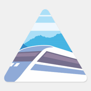 Adesivo Triangular Trem rápido