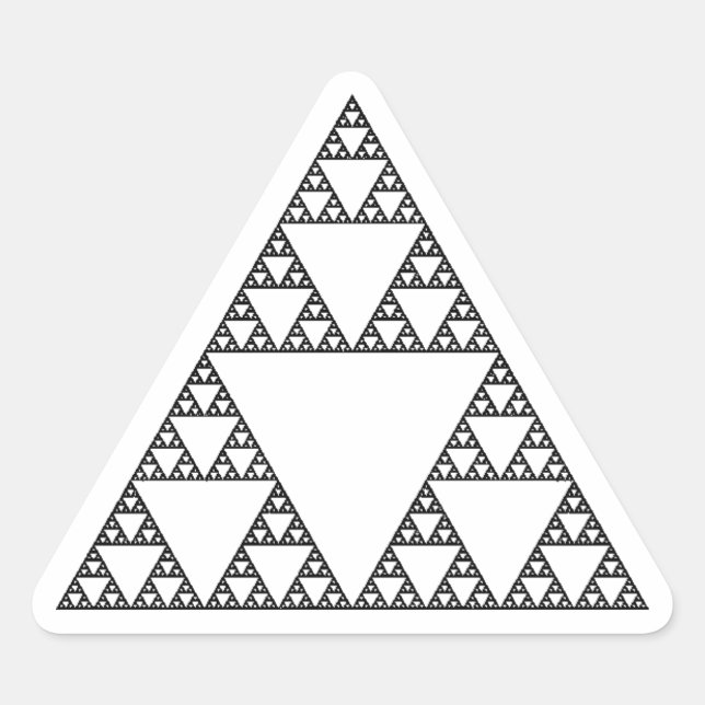 Adesivo Triangular Triângulo Sierpinski (Frente)