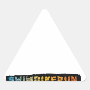 Adesivo Triangular Triathlon design