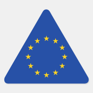 Adesivo Triangular União Europeia - Bandeira da UE