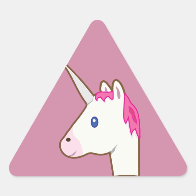 Adesivo Triangular Unicorn emoji (Frente)