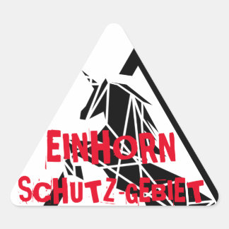 ADESIVO TRIANGULAR UNICÓRNIO ZONA PROTEGIDA