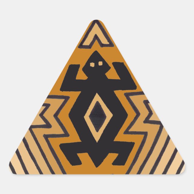 Adesivo Triangular Urso de Mimbres Nativo Americano (Frente)