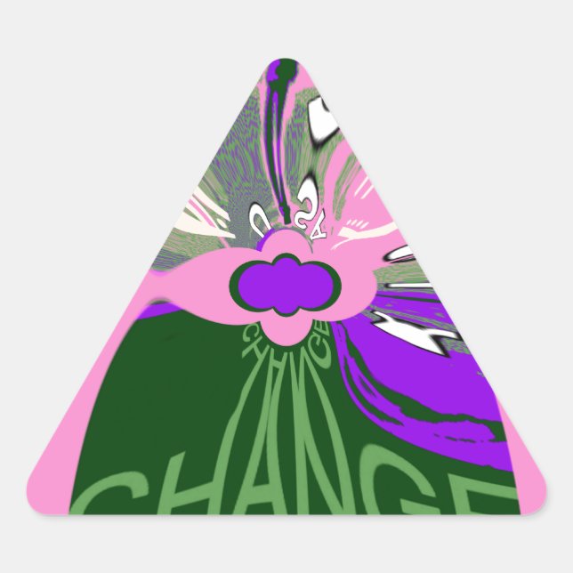 Adesivo Triangular USA Change Art Impressão (Frente)