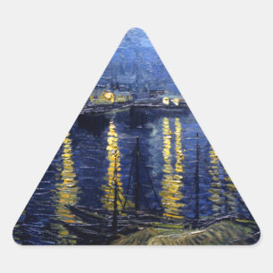 Adesivo Triangular Van Gogh Starry Night Over Rhone