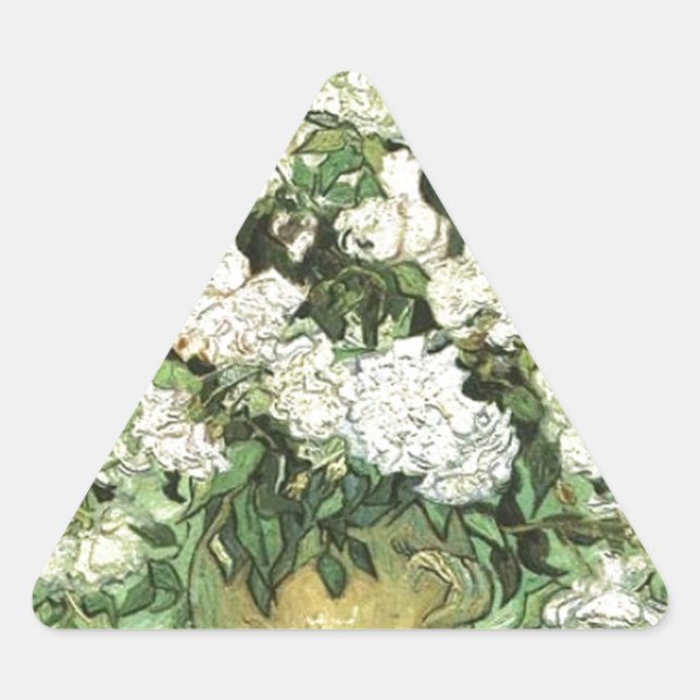 Adesivo Triangular Vase com Rosas - Van Gogh (Frente)