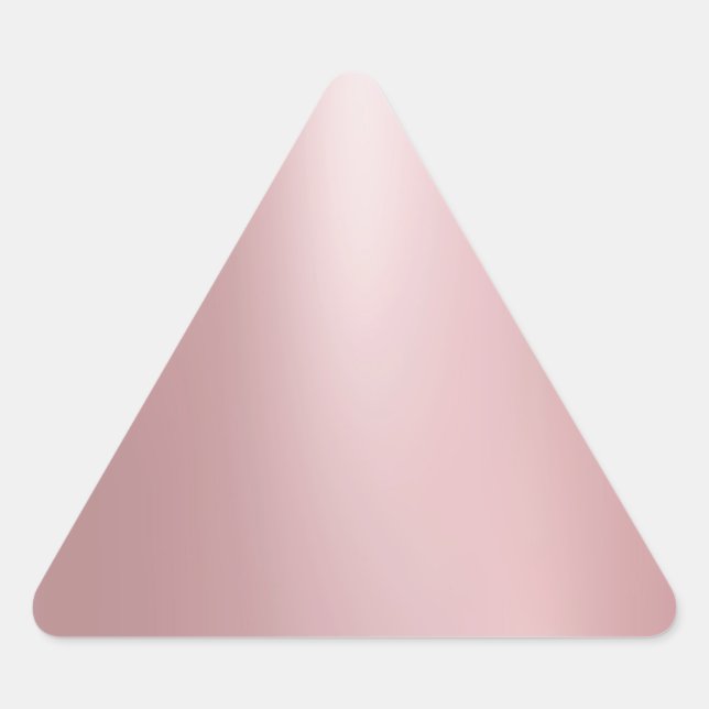 Adesivo Triangular Vazio de Glamor Moderno Elegante rosa Dourado (Frente)