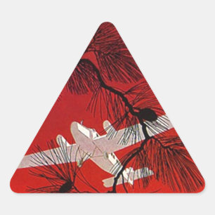 Adesivo Triangular Vermelho plano do FW do suporte do avião das