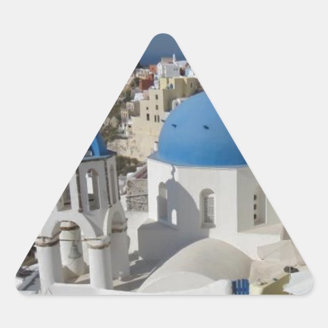 Adesivo Triangular Viagem de Grécia do Mykonos (Frente)