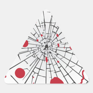 Adesivo Triangular vidro estilhaçado