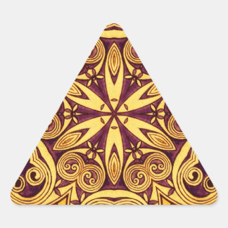 Adesivo Triangular Vidro festivo, Dourado e rosa escuro