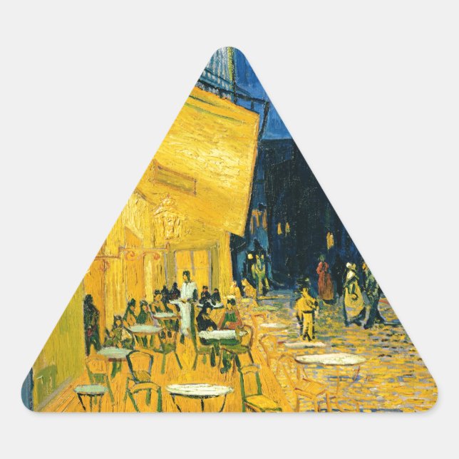Adesivo Triangular Vincent van Gogh | Cafe Terrace, Place du Forum (Frente)