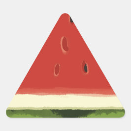 Adesivo Triangular Vinheta Aquarela Vermelha Brilhante