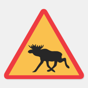 Adesivo Triangular Vinheta de alce