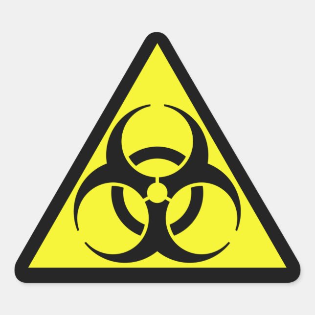 Adesivo Triangular Vinheta de perigo biológico (Frente)