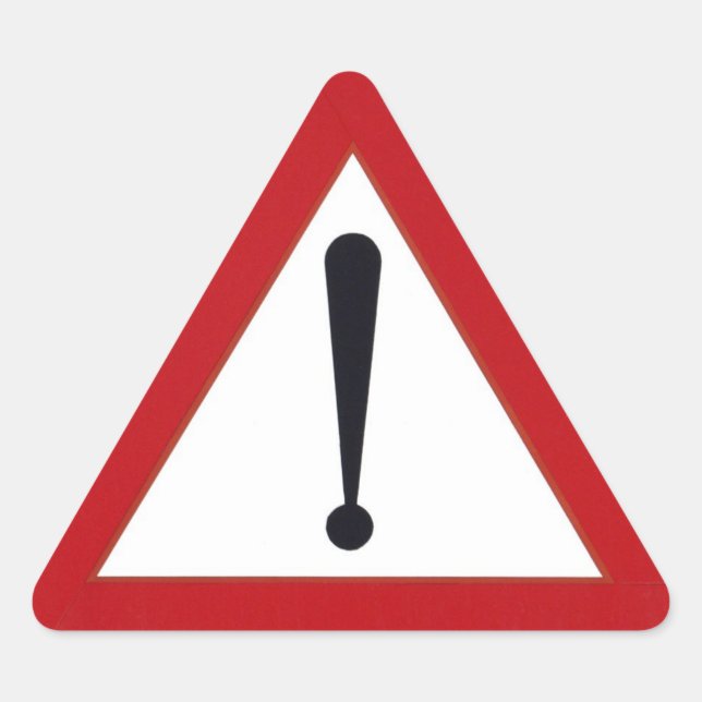 Adesivo Triangular Vinheta de precaução! (Frente)