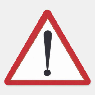 Adesivo Triangular Vinheta de precaução!